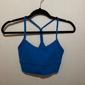 Lululemon Flow Y Long Line Bra - Blue - Size 6